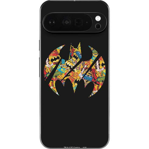DC Comics Batman Silhouette Logo Vintage Pattern Pixel 9 Pro XL Skin